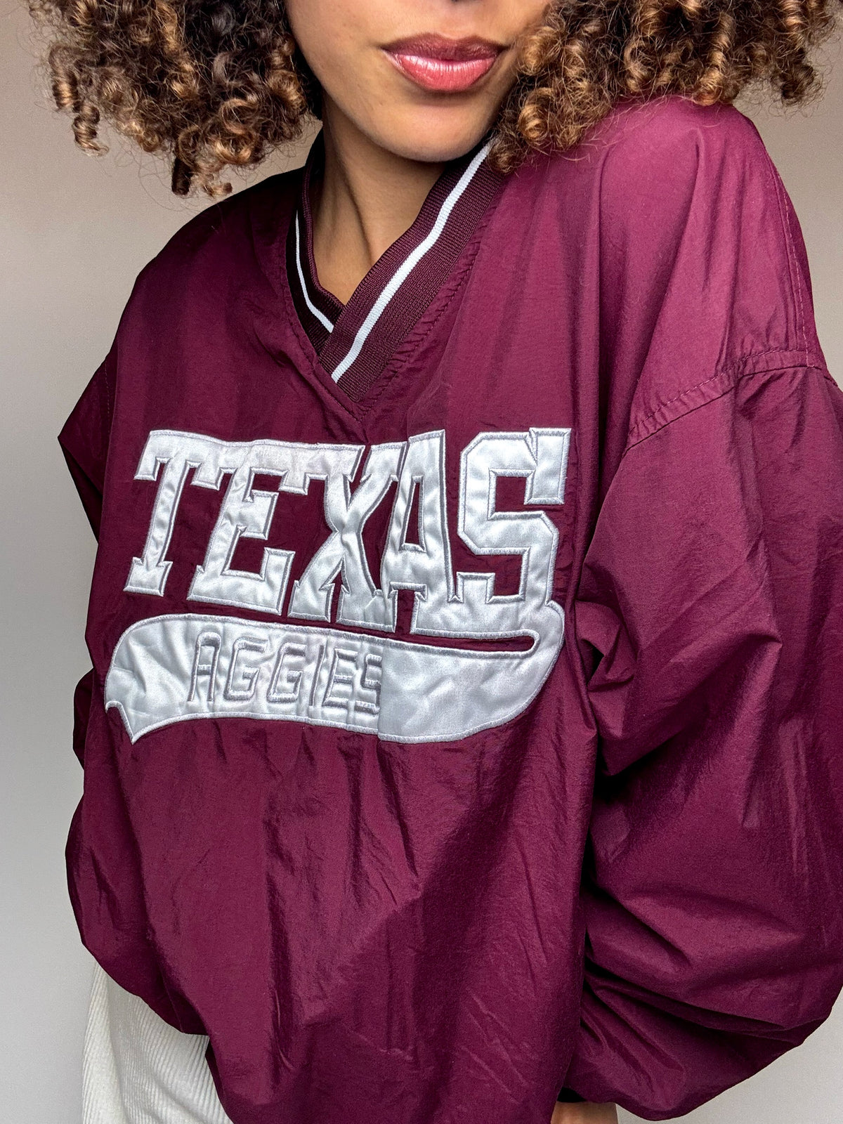 Wintbreaker bordeaux Texas aggies L vintage