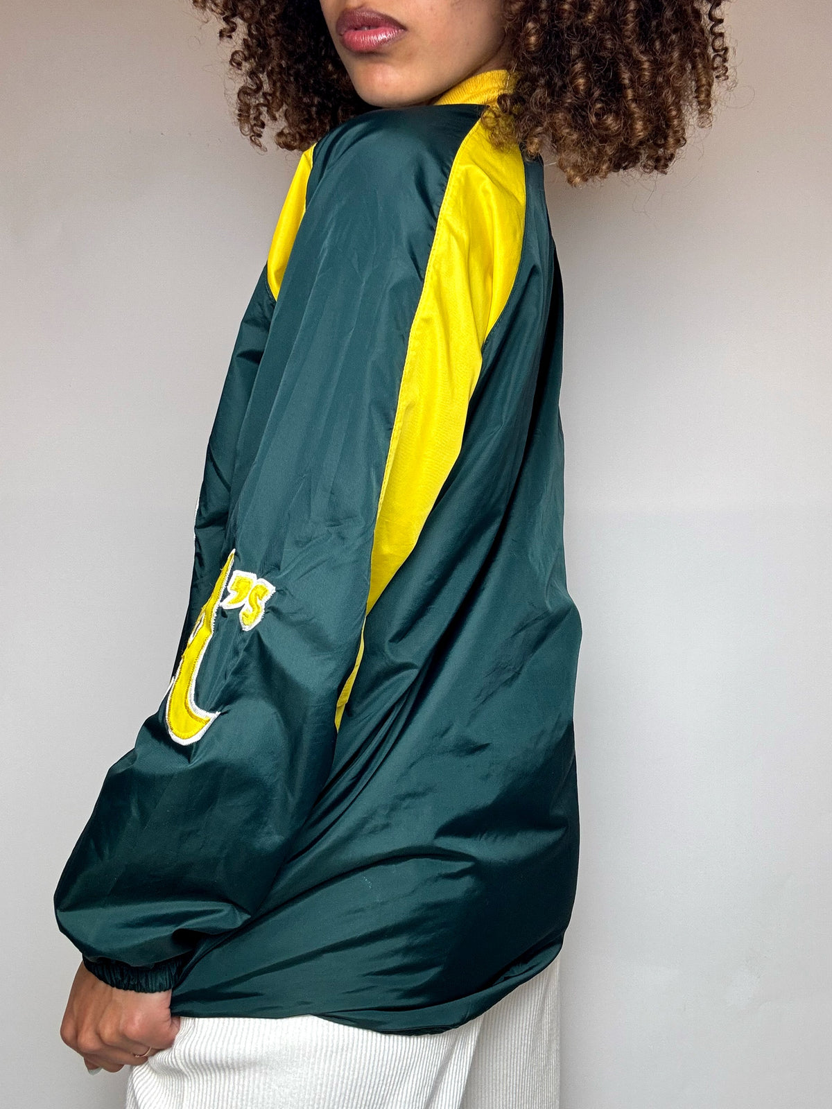 Wintbreaker vert et jaune ATHLETICA M vintage