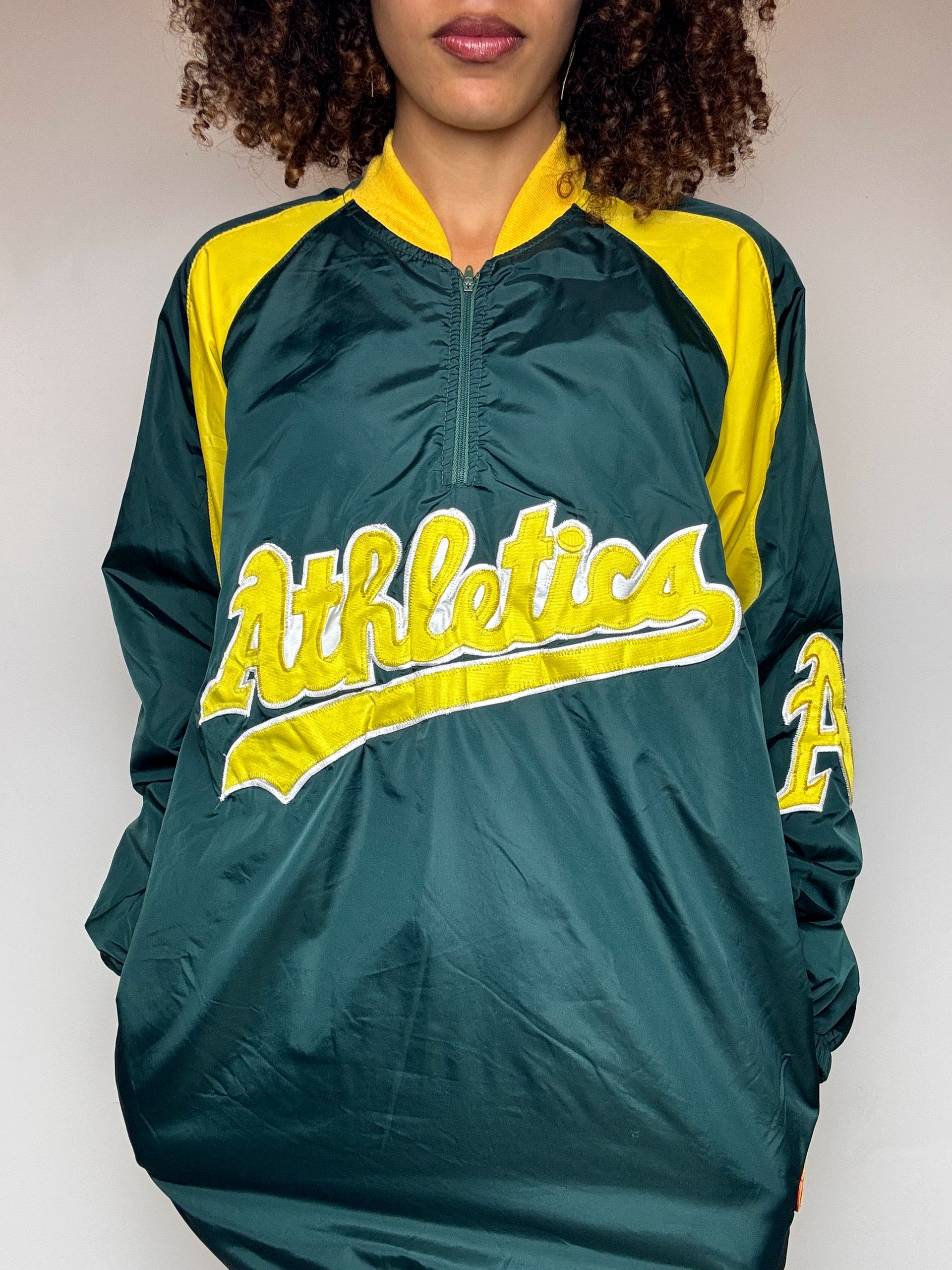 Wintbreaker vert et jaune ATHLETICA M vintage