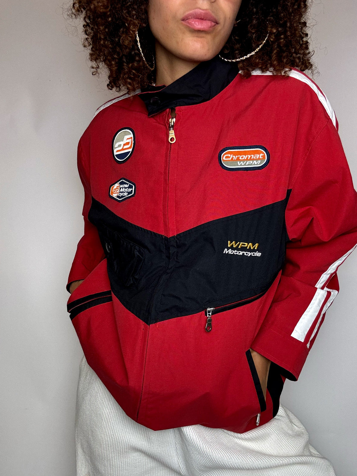 Veste de racing bicolore WPM MOTORCYCLE XL vintage