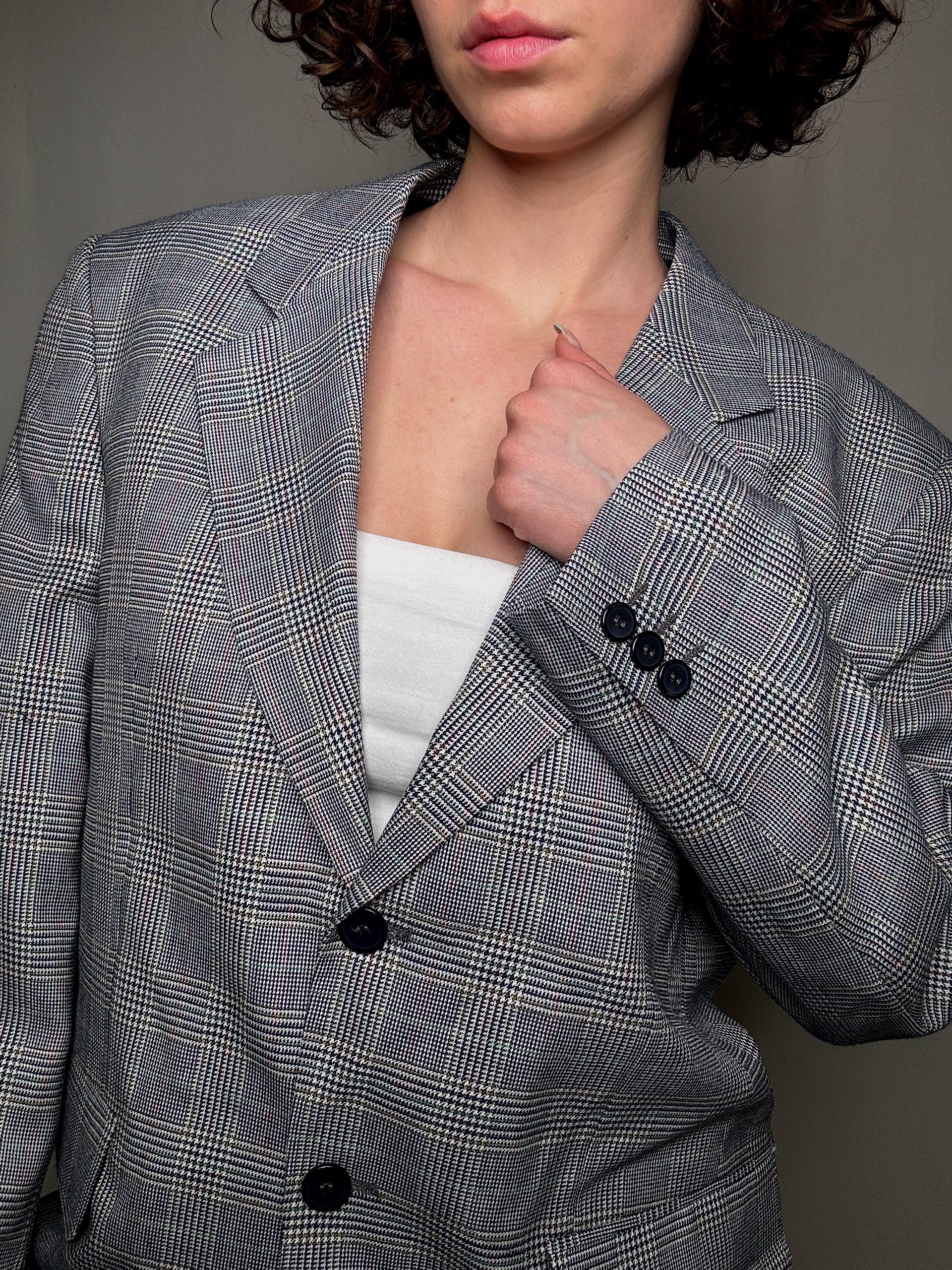 Blazer à carreaux L/XL vintage