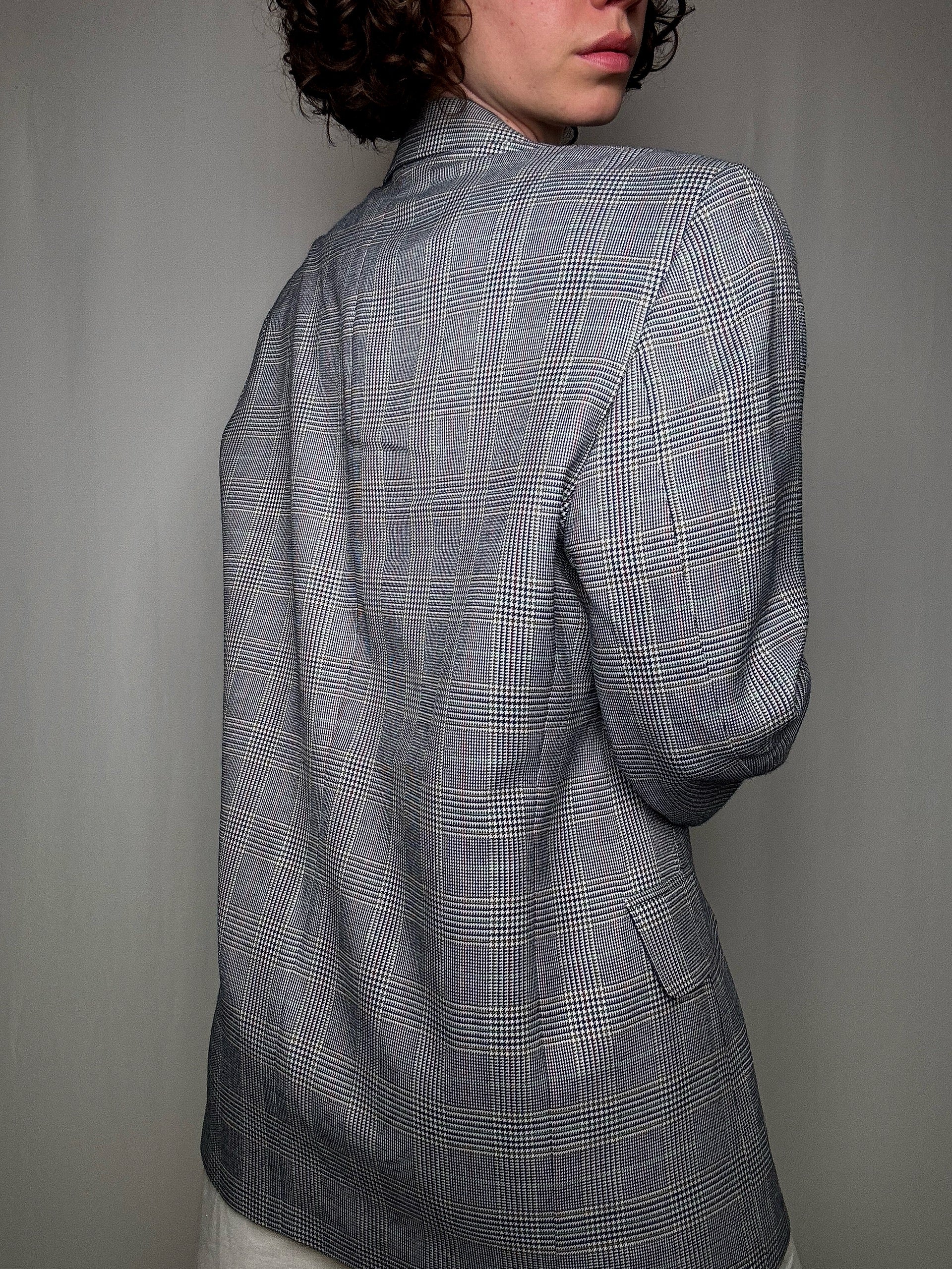 Blazer à carreaux L/XL vintage