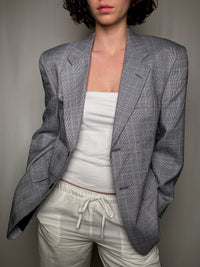 Blazer à carreaux L/XL vintage