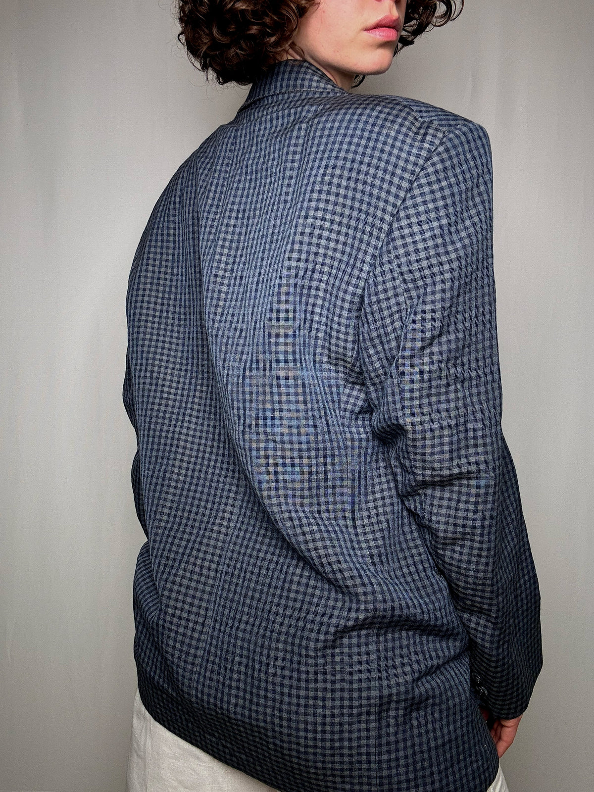 Blazer d'été à carreaux M vintage