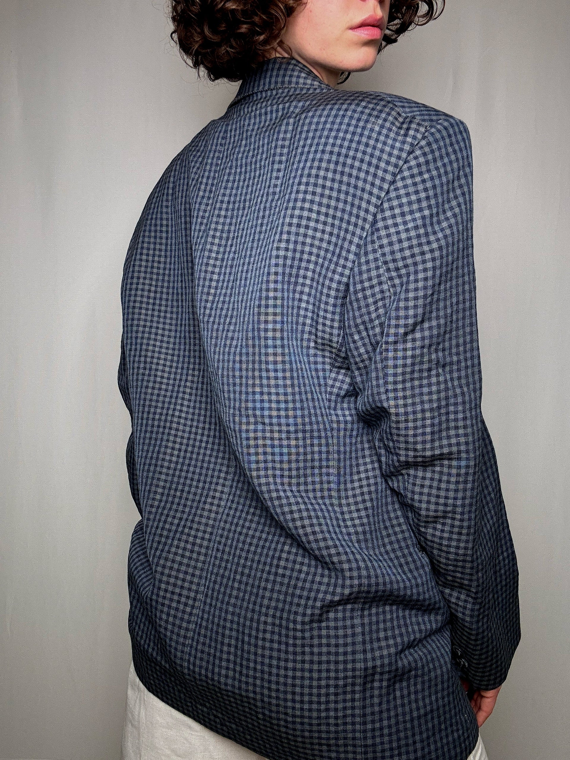 Blazer d'été à carreaux M vintage