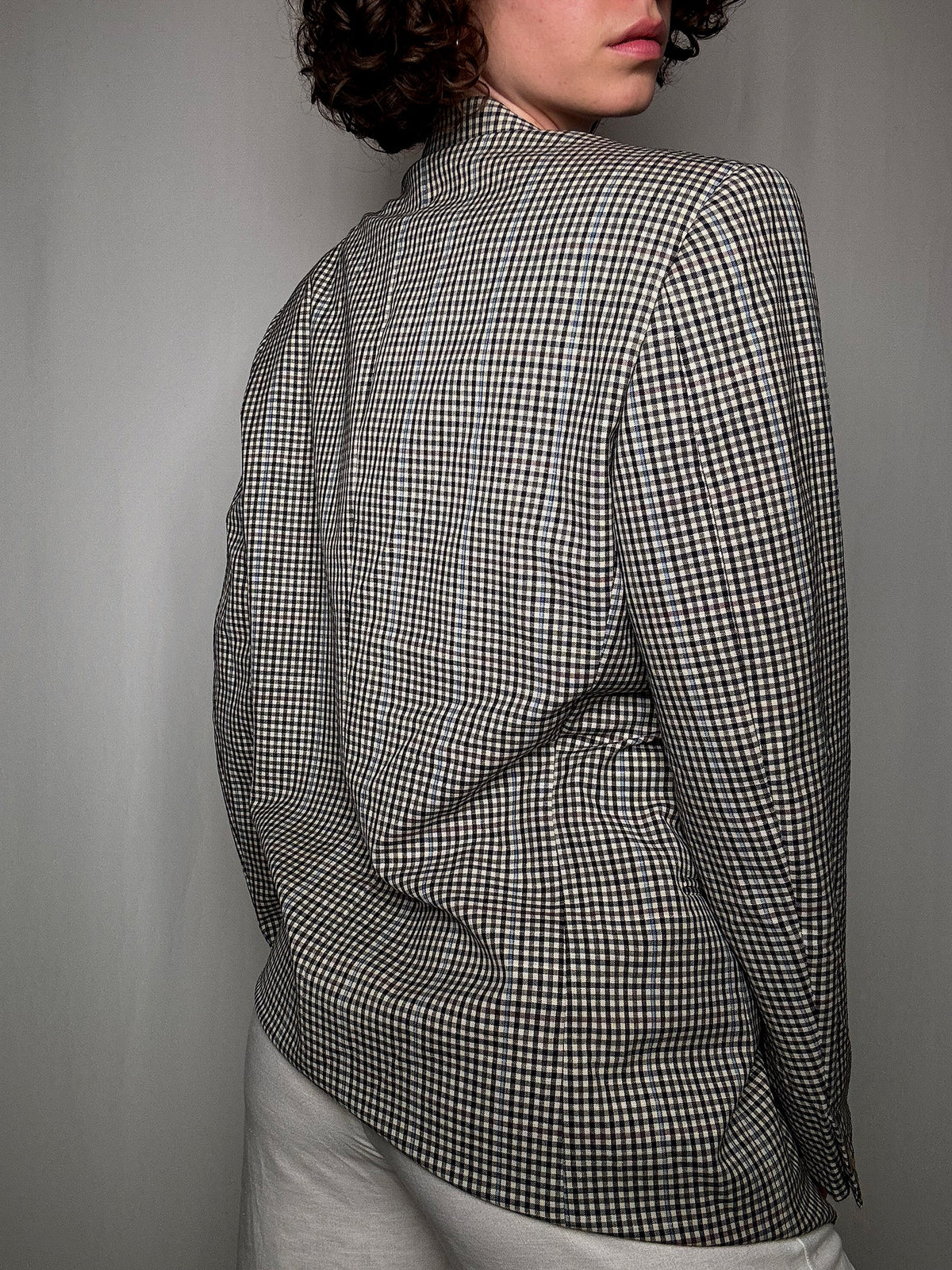 Blazer d'été à carreaux M/L vintage