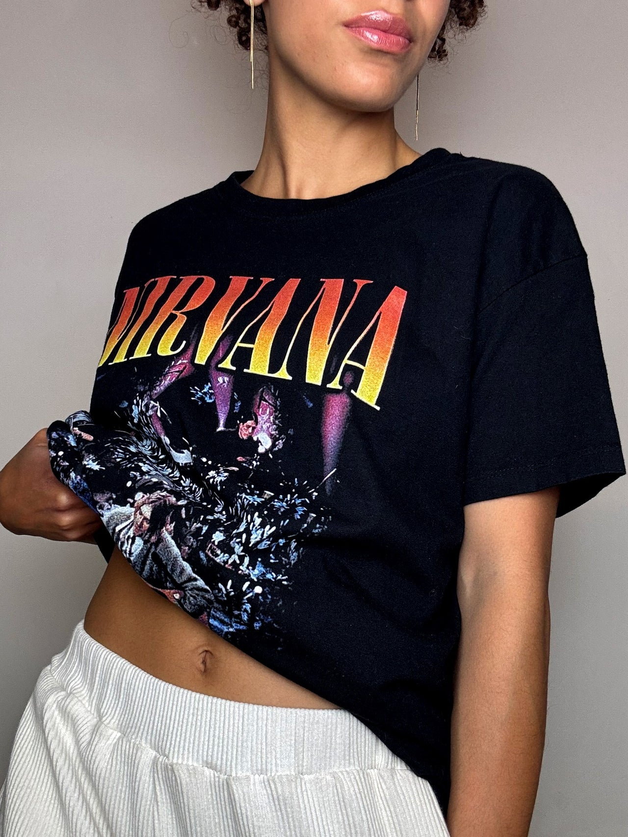 Tee shirt noir NIRVANA L vintage