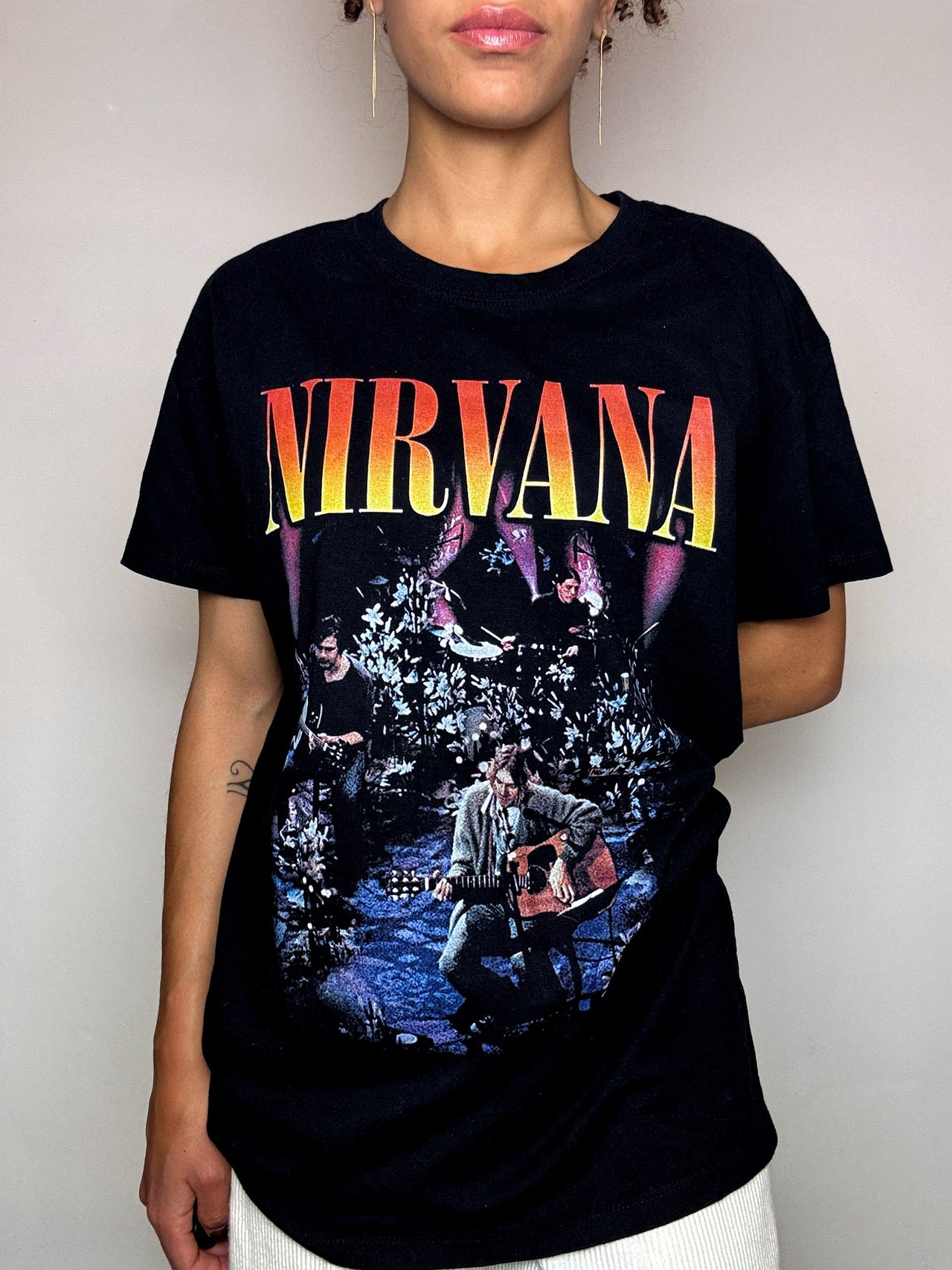 Tee shirt noir NIRVANA L vintage