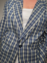 Vintage checkered summer blazer L/XL