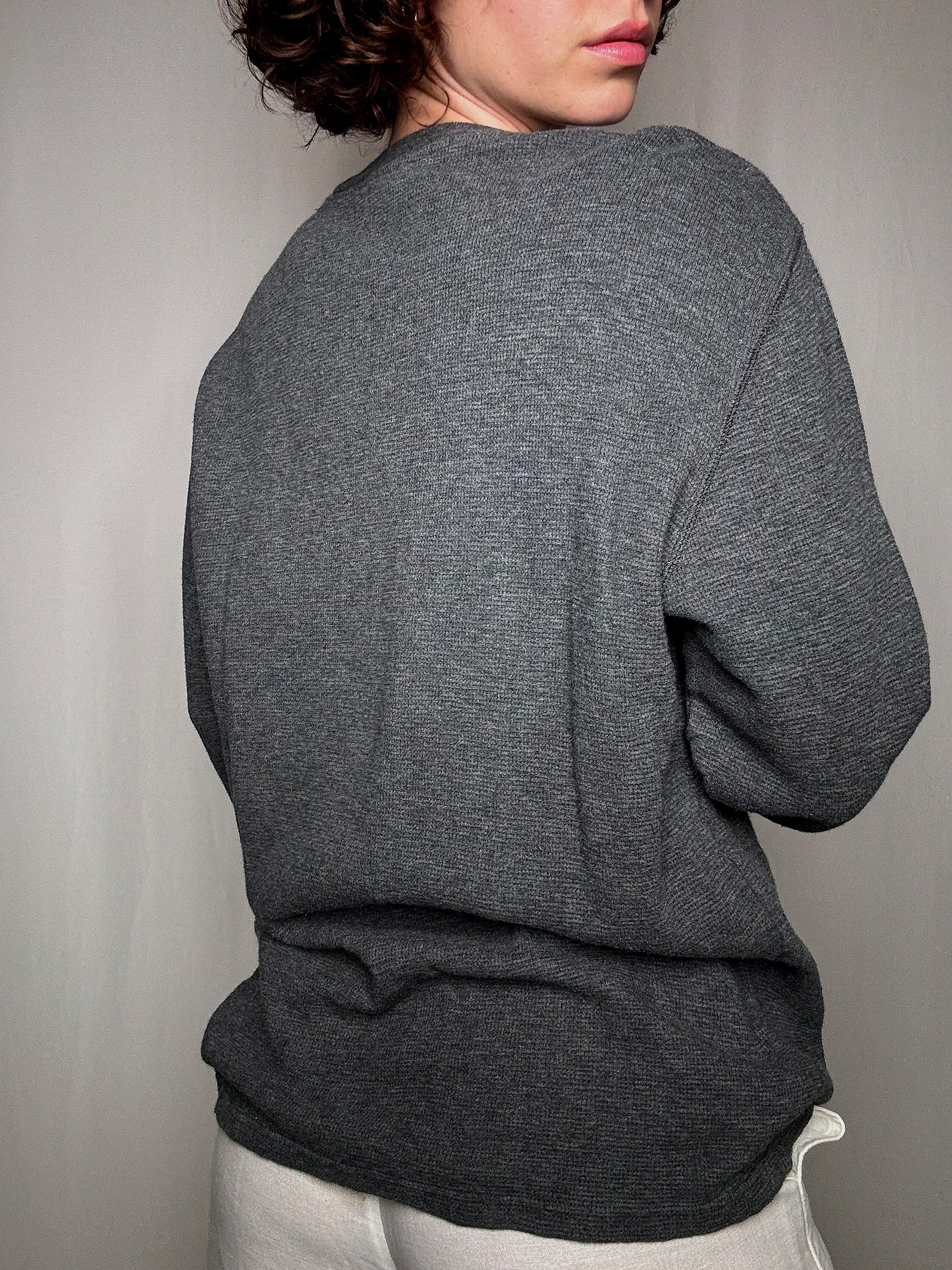 Tshirt waffle gris Ralph Lauren L vintage