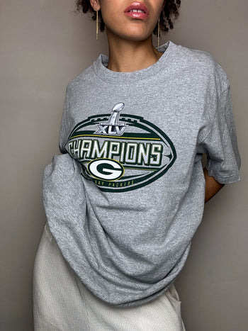 Tee shirt gris REEBOKS x PACKERS L vintage