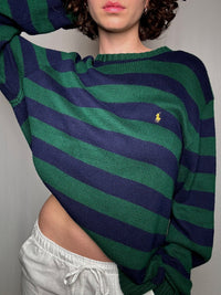 Pull à rayures Ralph Lauren XXL vintage