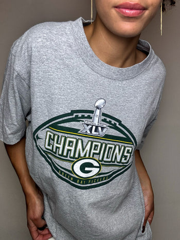 Tee shirt gris REEBOKS x PACKERS L vintage