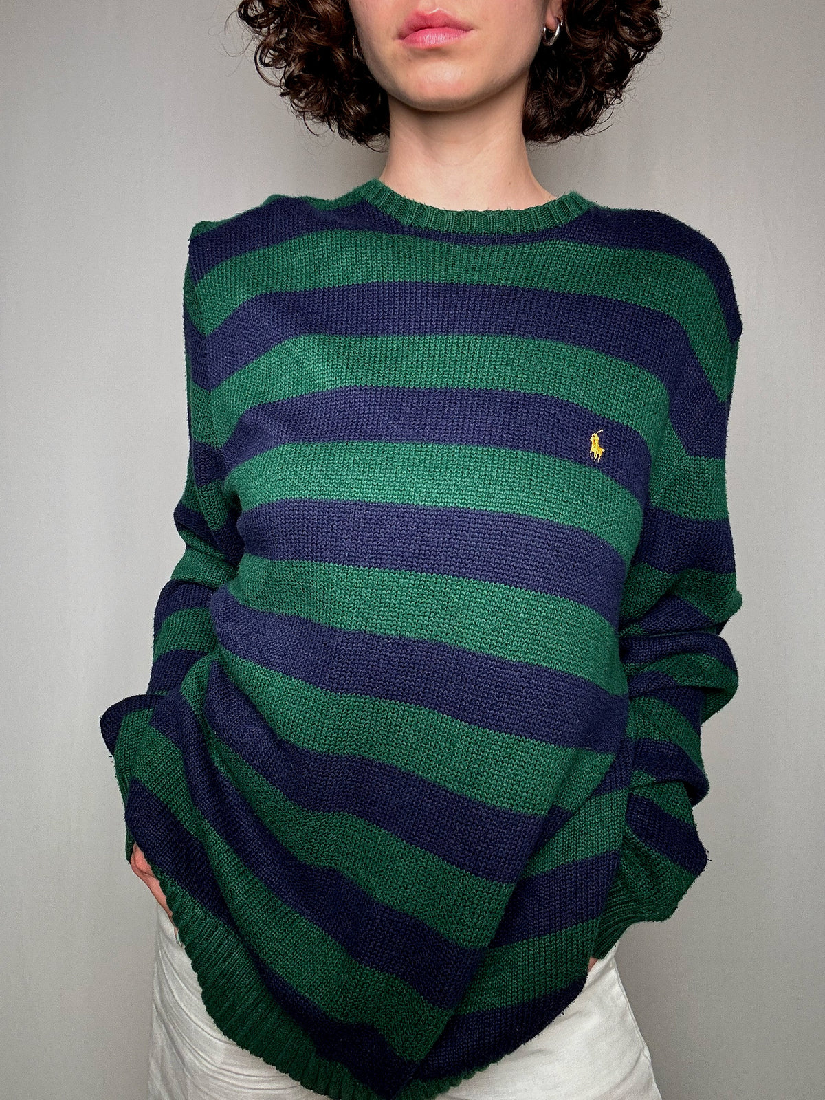 Pull à rayures Ralph Lauren XXL vintage