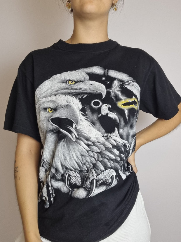 T-shirt vintage noir Aigle S