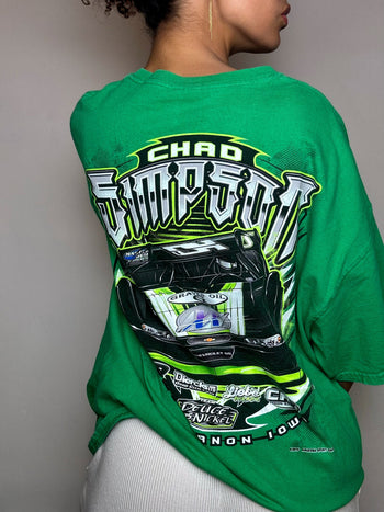 Tee shirt vert racing CHAD SIMPSON XXL vintage