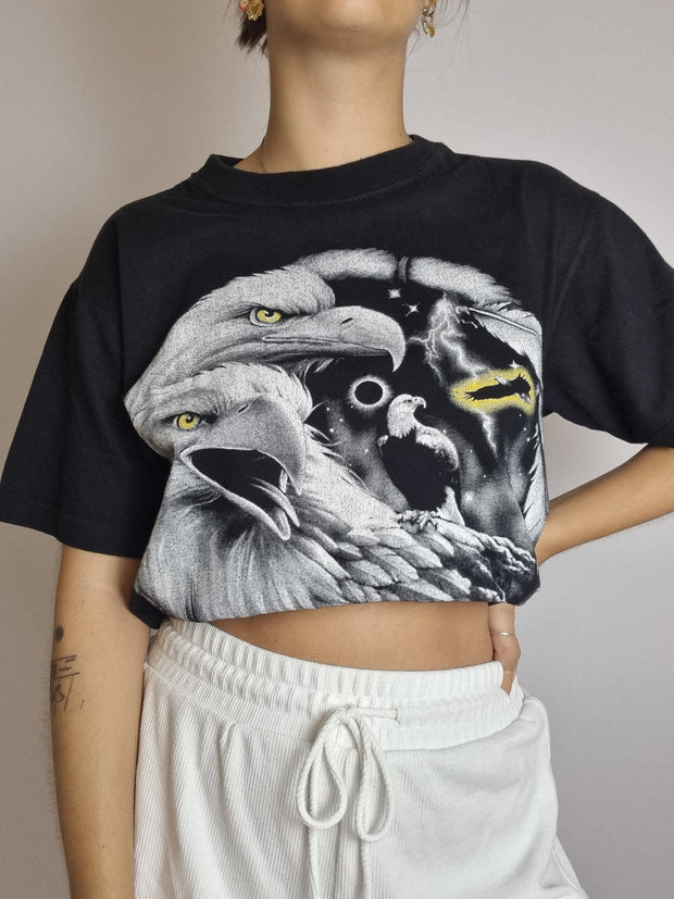 T-shirt vintage noir Aigle S