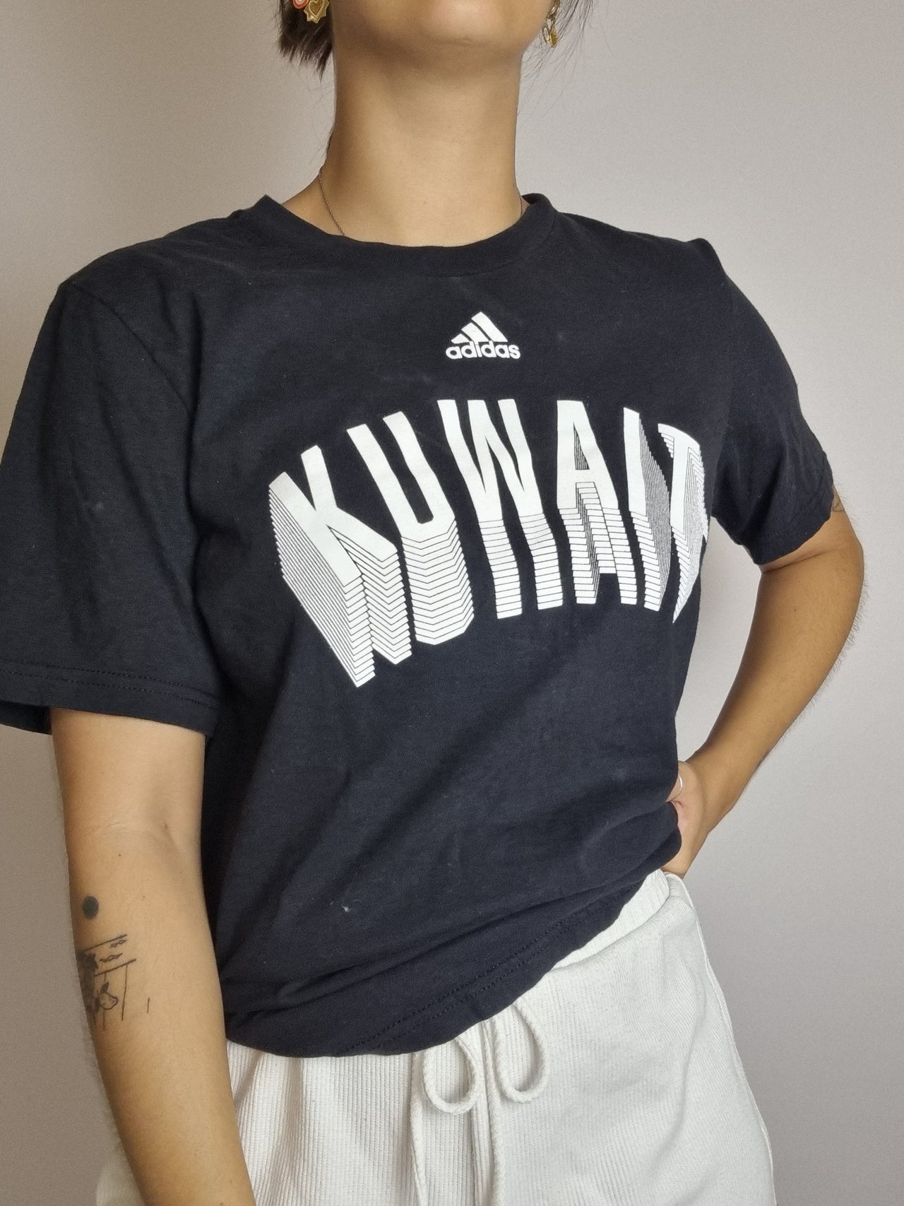 T-shirt vintage noir Adidas M