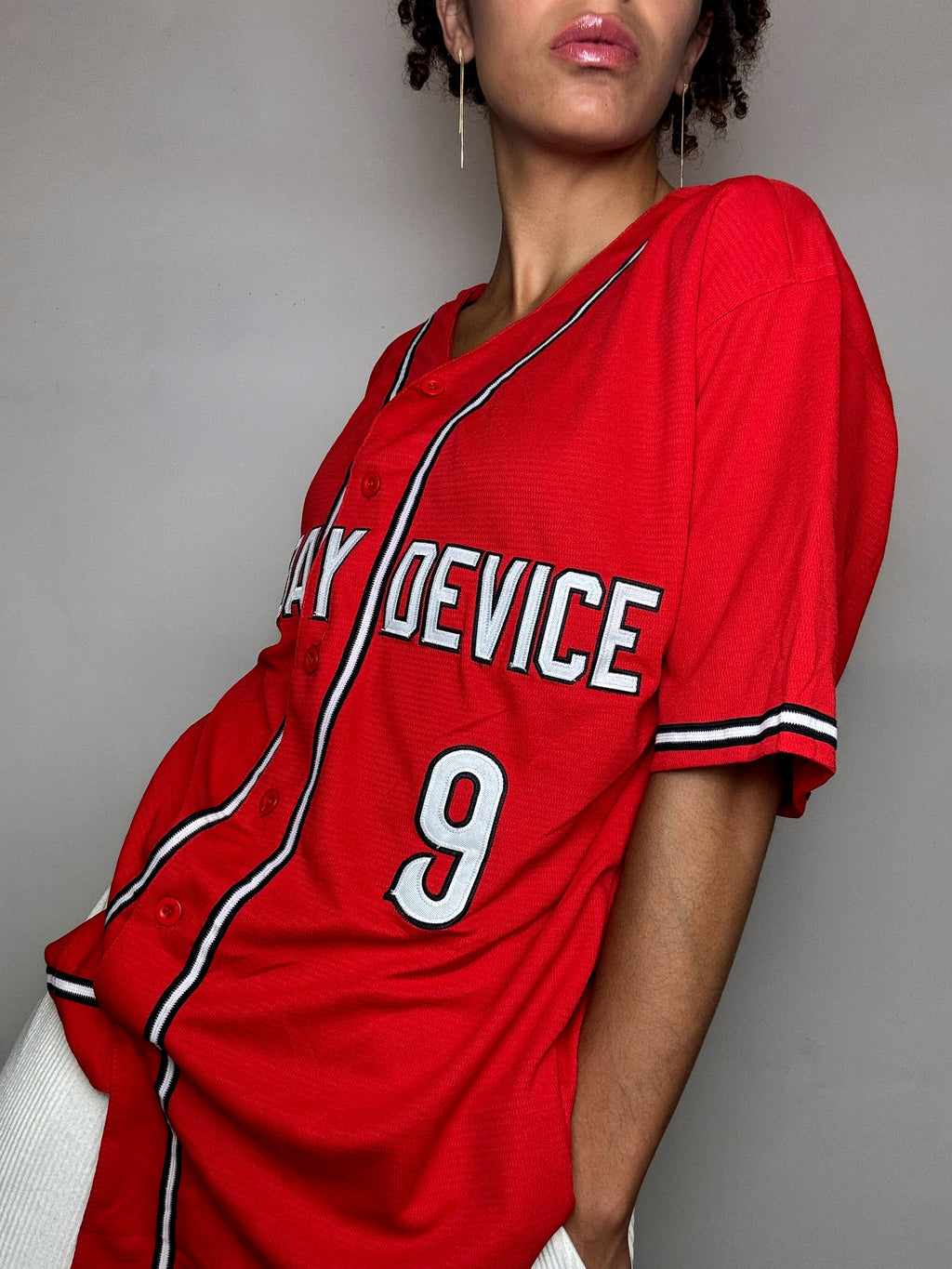 Vintage XL Schwarzes Baseballtrikot