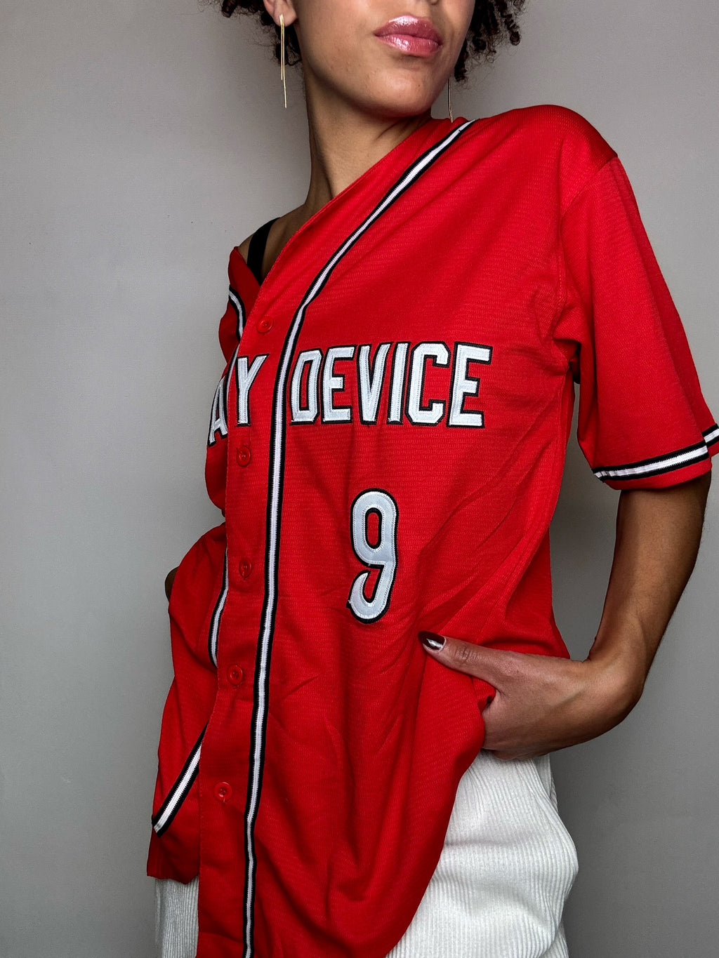 Vintage XL Schwarzes Baseballtrikot