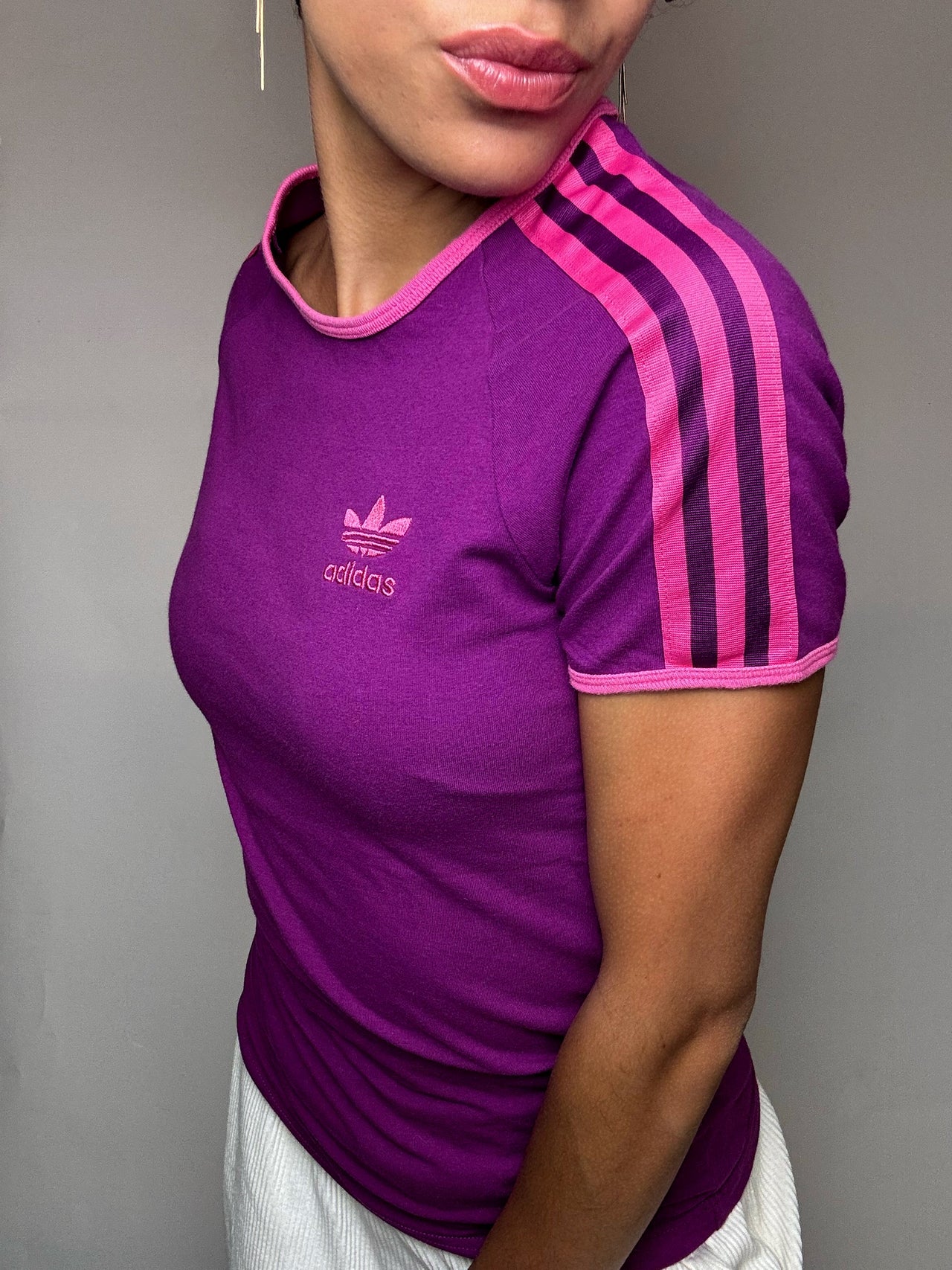 Tee shirt Framboise ADIDAS M vintage