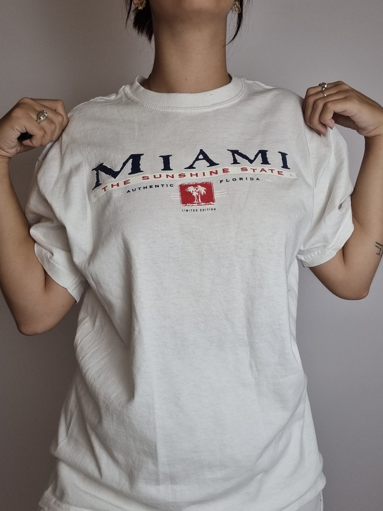 T-shirt vintage blanc Miami M