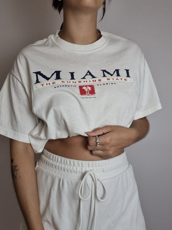 Vintage white t-shirt Miami M