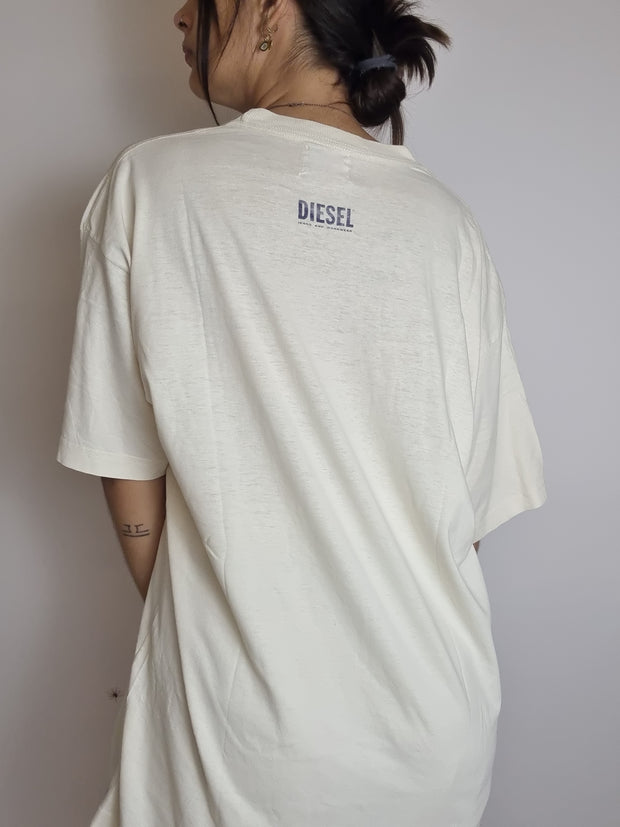T-shirt vintage blanc Diesel XL