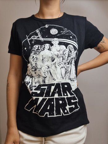 T-shirt vintage noir Star Wars M