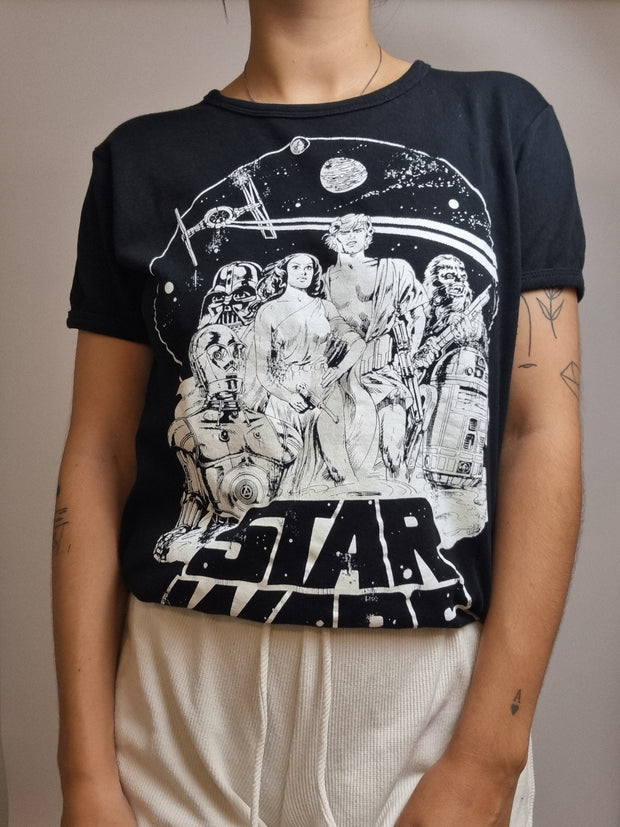 T-shirt vintage noir Star Wars M