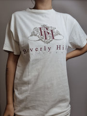 T-shirt vintage blanc Beverly Hill M