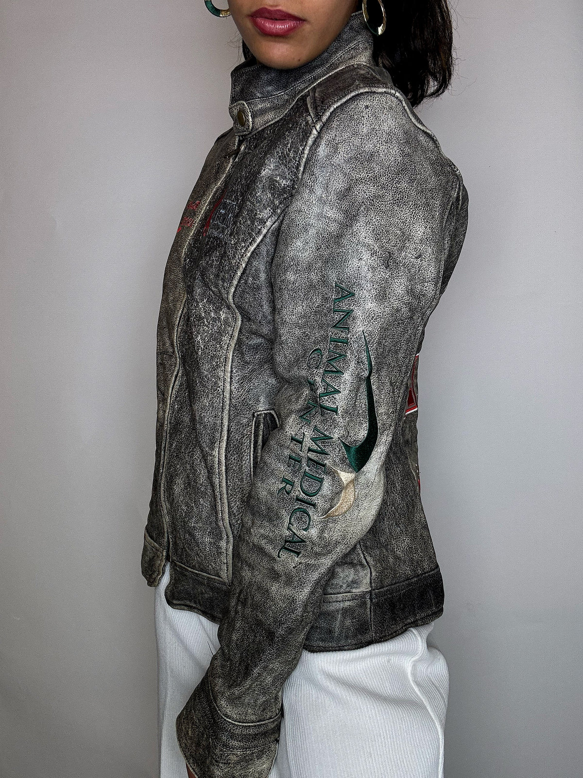Veste en cuir WESTERN ROPER L vintage