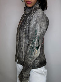 Vintage Western Roper Lederjacke, Größe L
