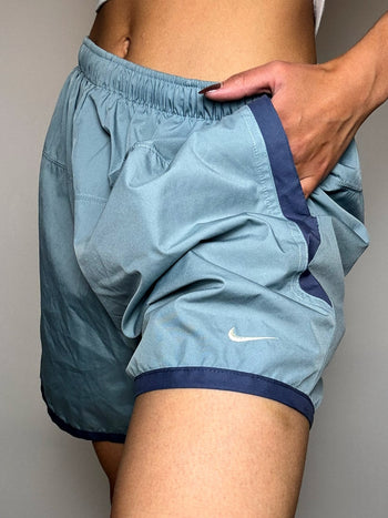 Short de sport bleu NIKE M vintage