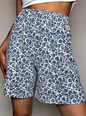 Short fluide fleuri S vintage