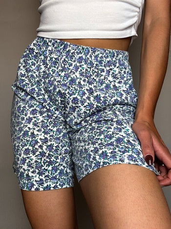 Short fluide fleuri S vintage