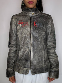 Vintage Western Roper Lederjacke, Größe L