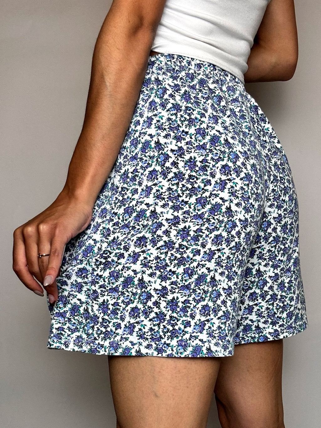 Short fluide fleuri S vintage