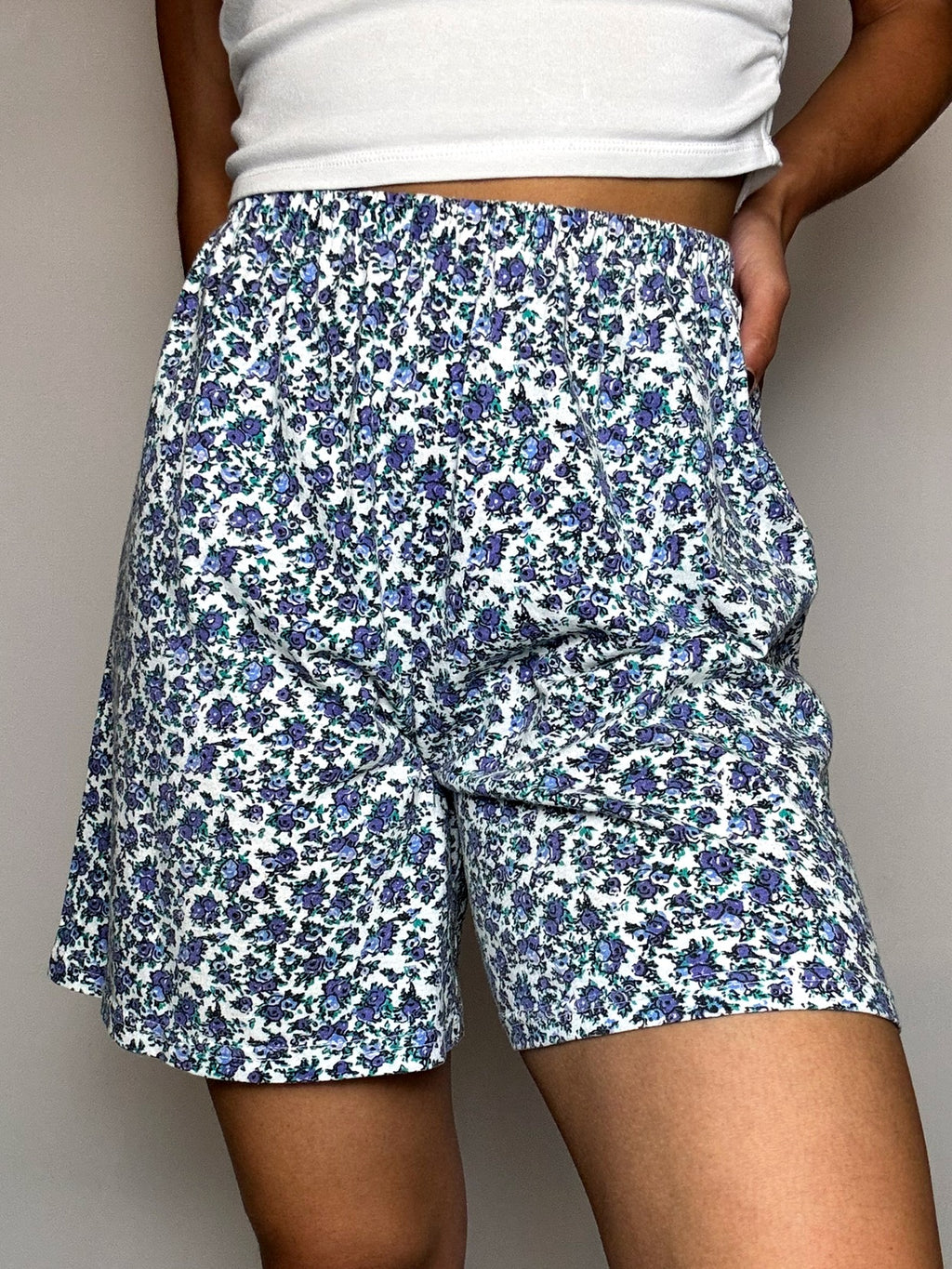 Short fluide fleuri S vintage