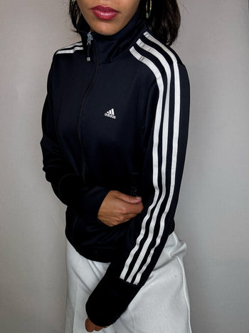 Jacket de sport noire ADIDAS L vintage