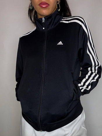 Jacket de sport noire ADIDAS L vintage