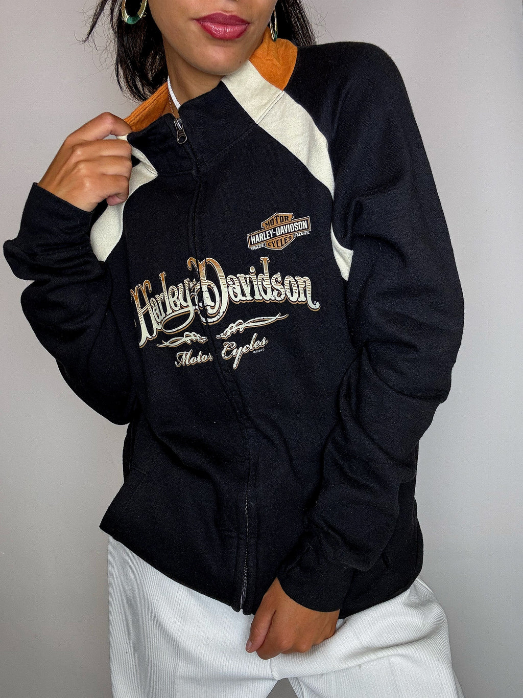 Jacket de sport noire HARLEY DAVIDSON L vintage