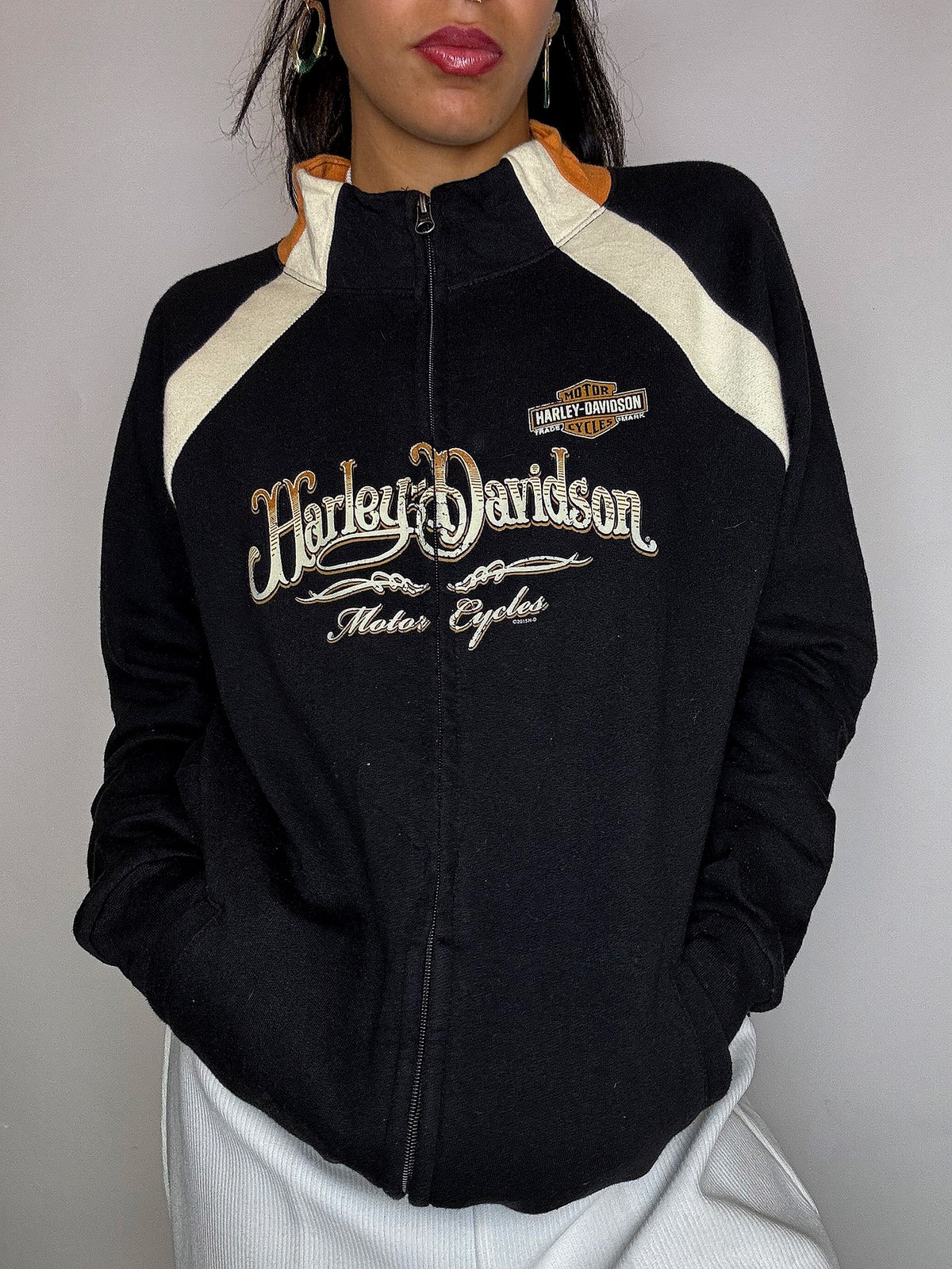 Jacket de sport noire HARLEY DAVIDSON L vintage