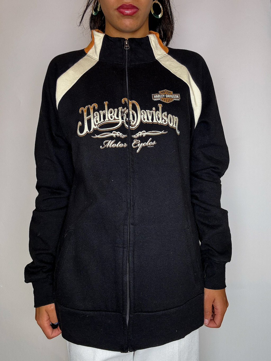 Jacket de sport noire HARLEY DAVIDSON L vintage