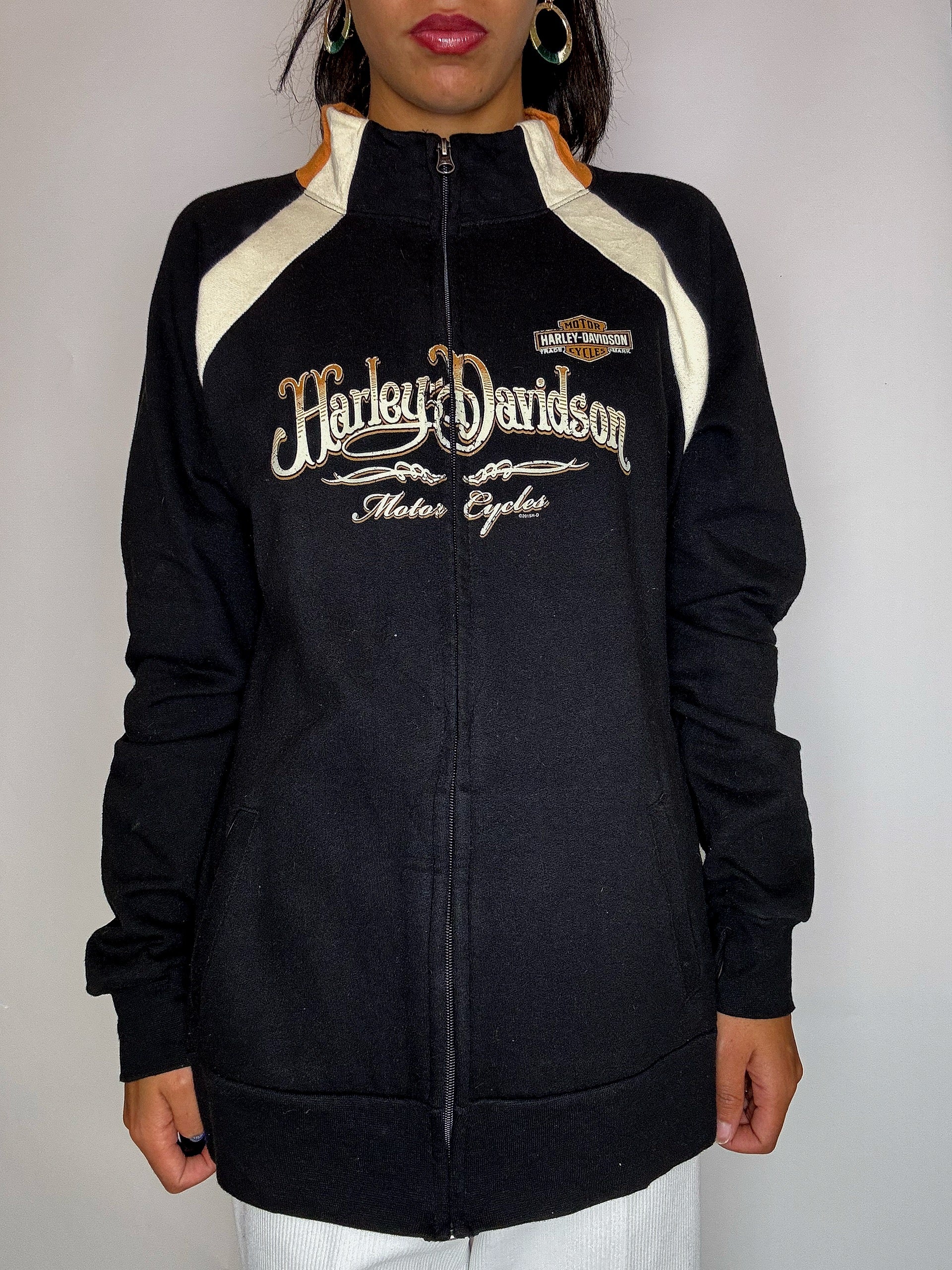 Jacket de sport noire HARLEY DAVIDSON L vintage