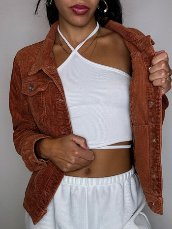 Veste en velour cotelé tabac M vintage