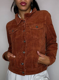 Vintage Cordjacke in Tabakbraun, Größe M