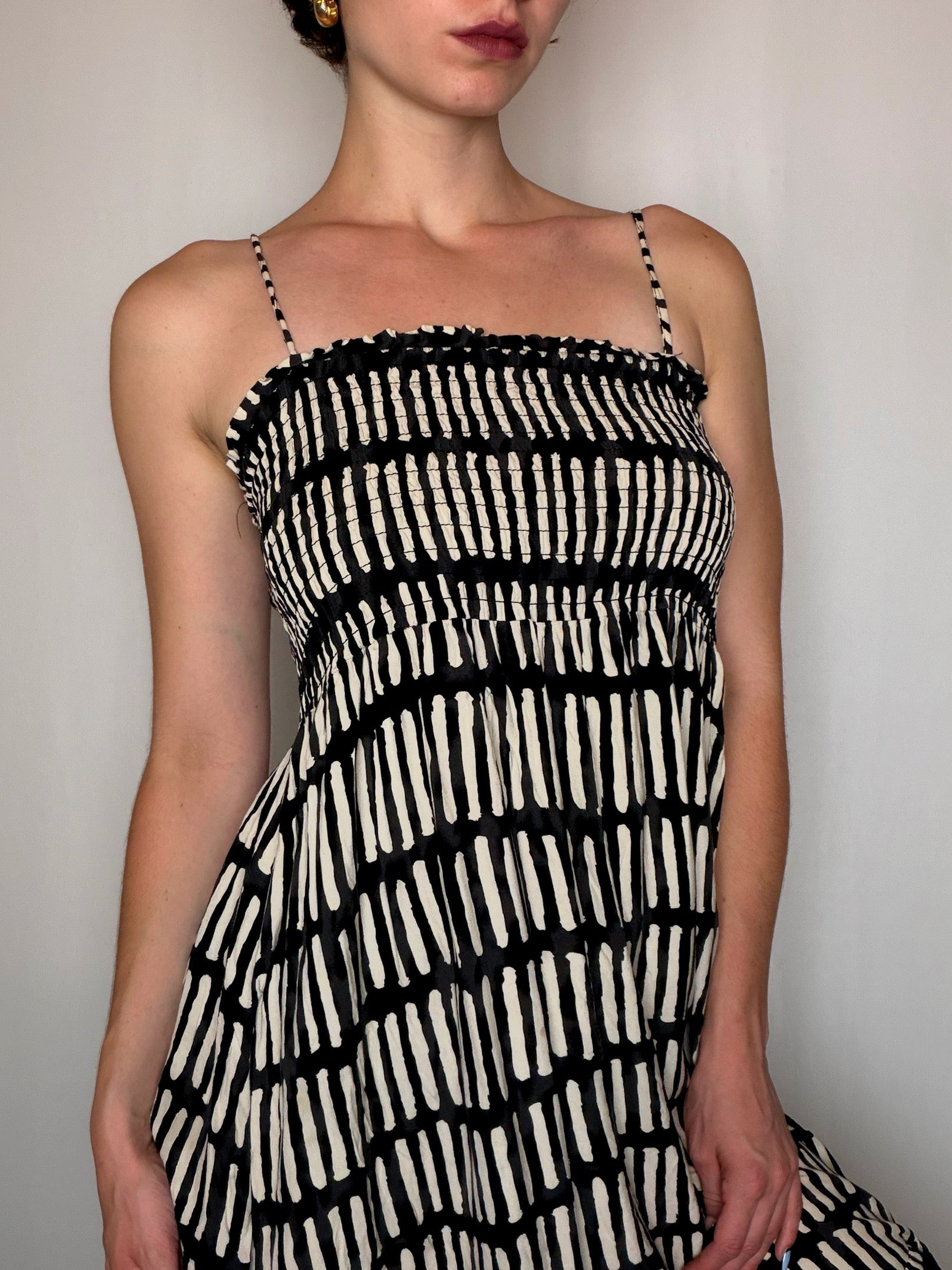 Robe a bretelle froncée XS/S vintage