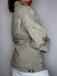 HOLLISTERCO L vintage beige corduroy lined jacket