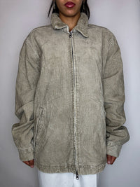 HOLLISTERCO L vintage beige corduroy lined jacket